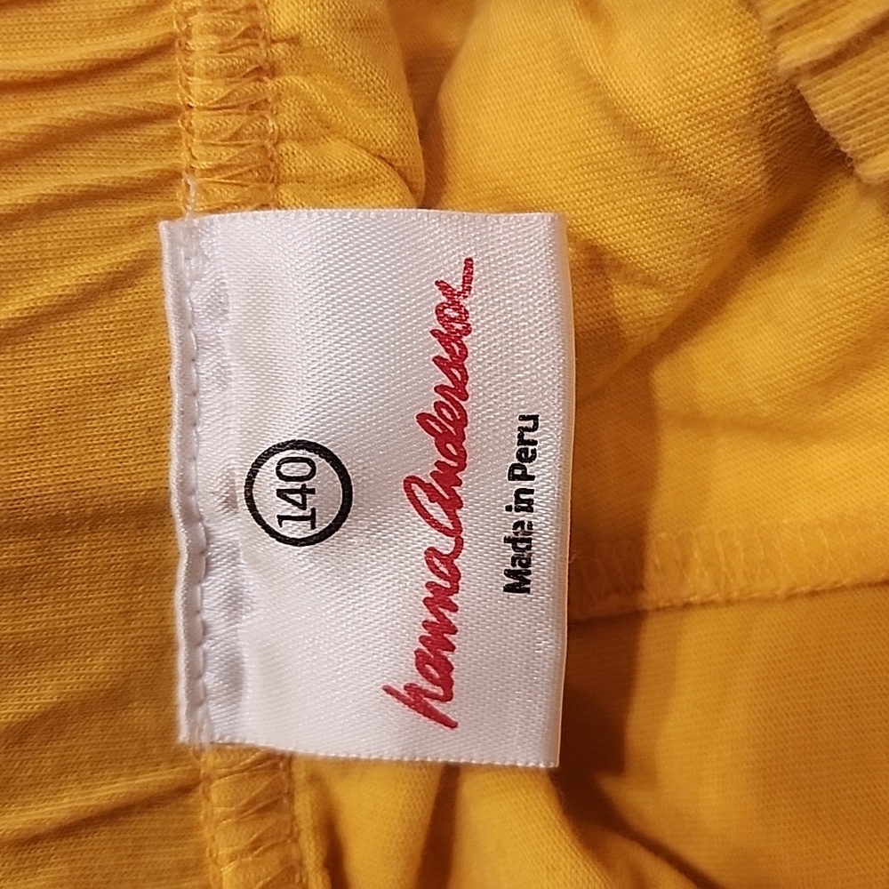 Hanna Andersson Yellow Three Tier Ruffle Skirt With Shorts Skort 140 - Picture 7 of 11
